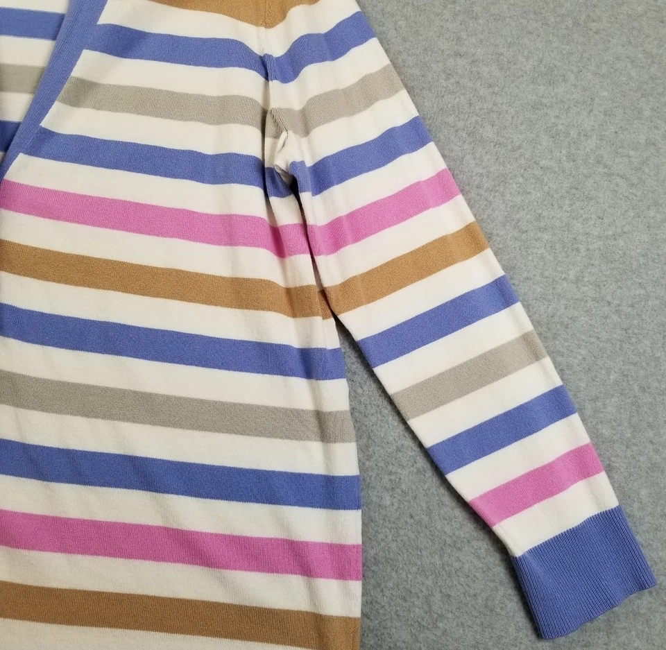 JONES New York开衫毛衣女式1X Plus多色条纹长袖 — 第 4/4 张图片