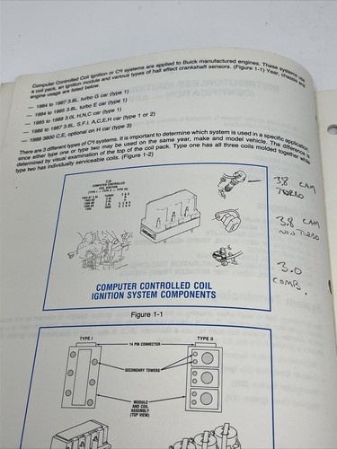 1984-1988 GM distribuidor sistemas de encendido sin distribuidor diagnóstico de operación manual 1987 - Imagen 3 de 5