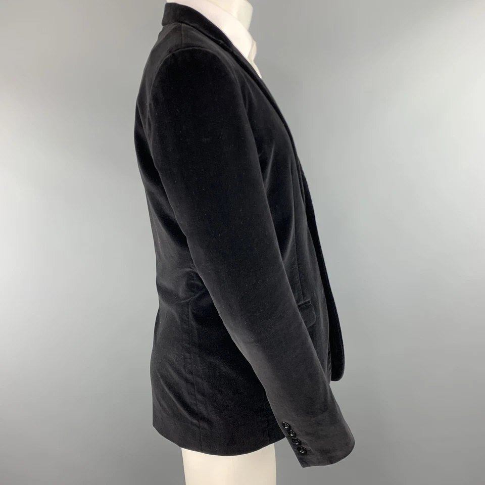 Chaqueta Abrigo Deportivo MARC JACOBS Talla 36 Negro Algodón Terciopelo Muesca Solapa Foto 3 de 4