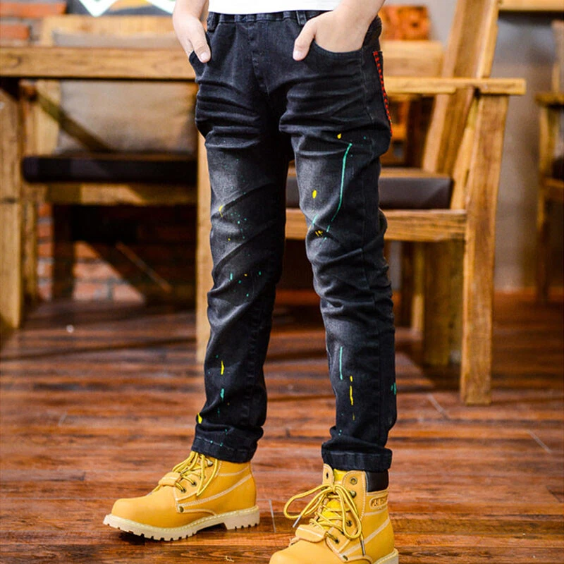 Cartoon Embroidered Black Denim Boys Jeans For Boys Autumn Fashion, Sizes 4  14 G1220 From Catherine006, $22.69 | DHgate.Com