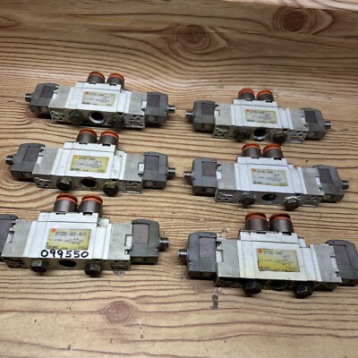 Lot Of 6 SMC SY7220-5WOZ solenoids With Fittings 