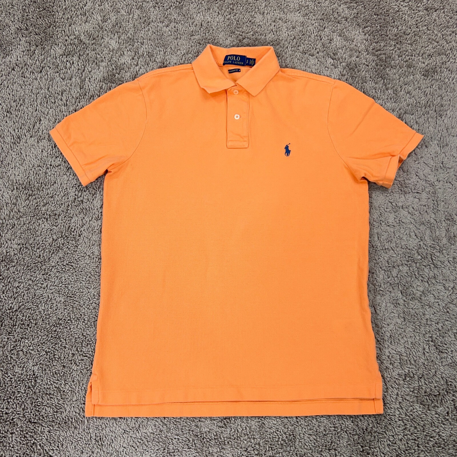 Polo Ralph Lauren camicia uomo piccola vestibilità classica arancione golf heritage ufficio pony