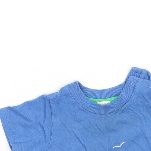 John Lewis Boys Blue Cotton Blend T-Shirt Size 3-6 Months - Picture 5 of 12