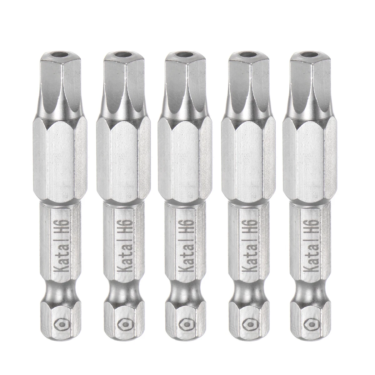 5pcs H6 Magnetic Security Pentagon Screwdriver Bit 1 4