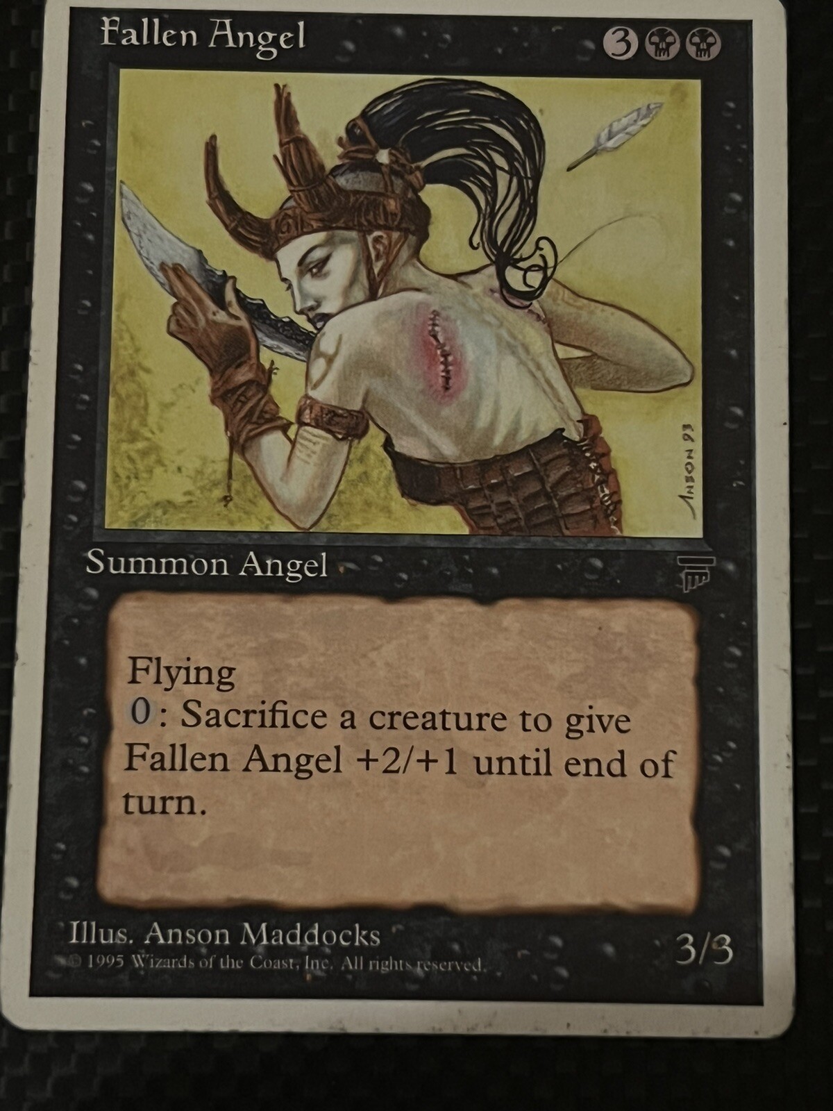 Fallen Angel, MTG Chronicles (1995), Uncommon Black Creature NM+
