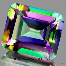 9x7 MM Emerald Cut  Topaz Rainbow Color (165607) TREATED