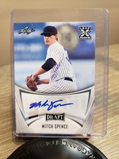 2021 Leaf Draft Mitch Spence Rookie RC Prospect Gold Auto #BA-MS1 Yankees