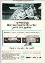 Motorola Car Multiplex Radio And Stereo Tape Player Vintage 1972 Advertisement