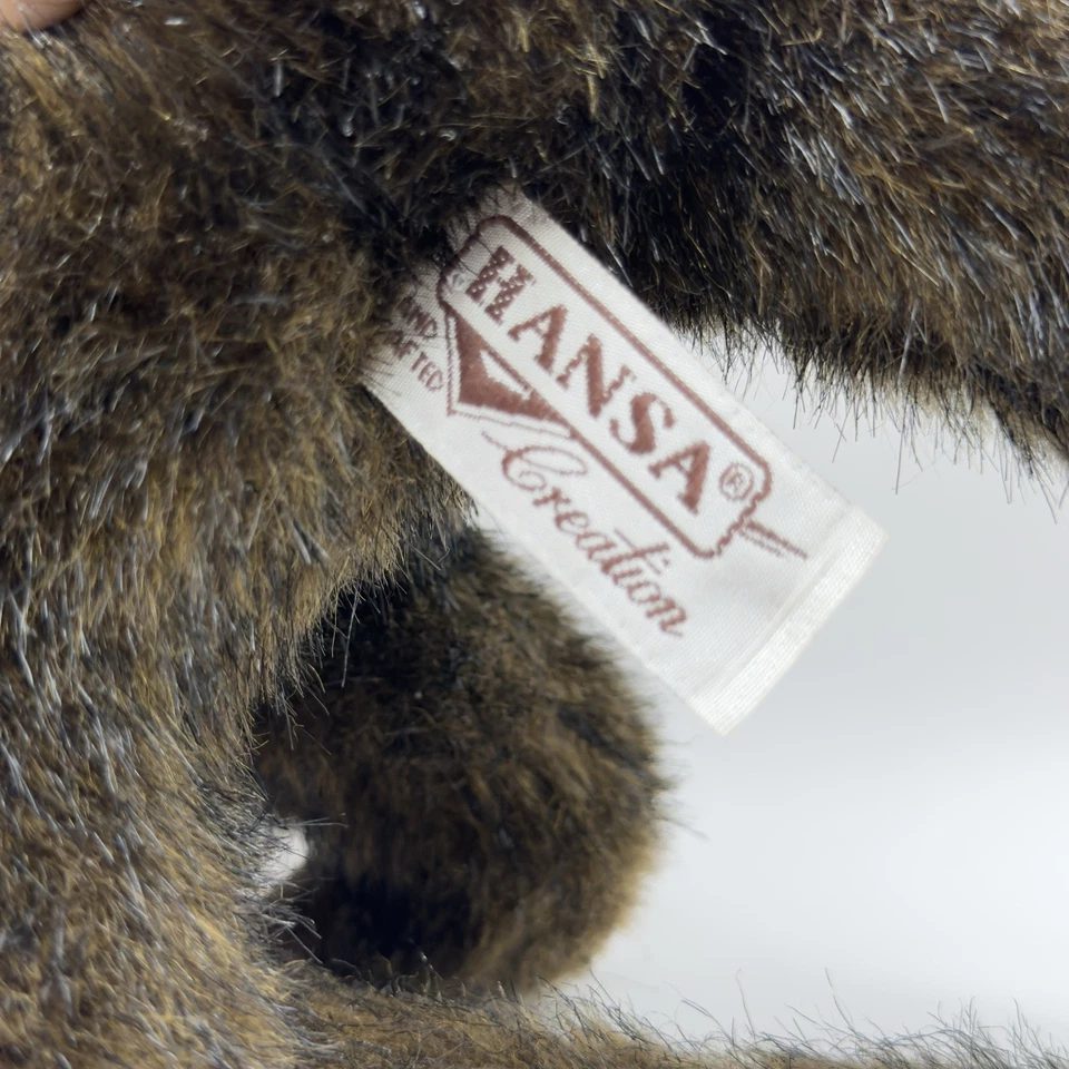 HANSA Handcrafted Capuchin Monkey Stuffed Animal Plush Toy Brown Standing 21 in - Image 4 of 4