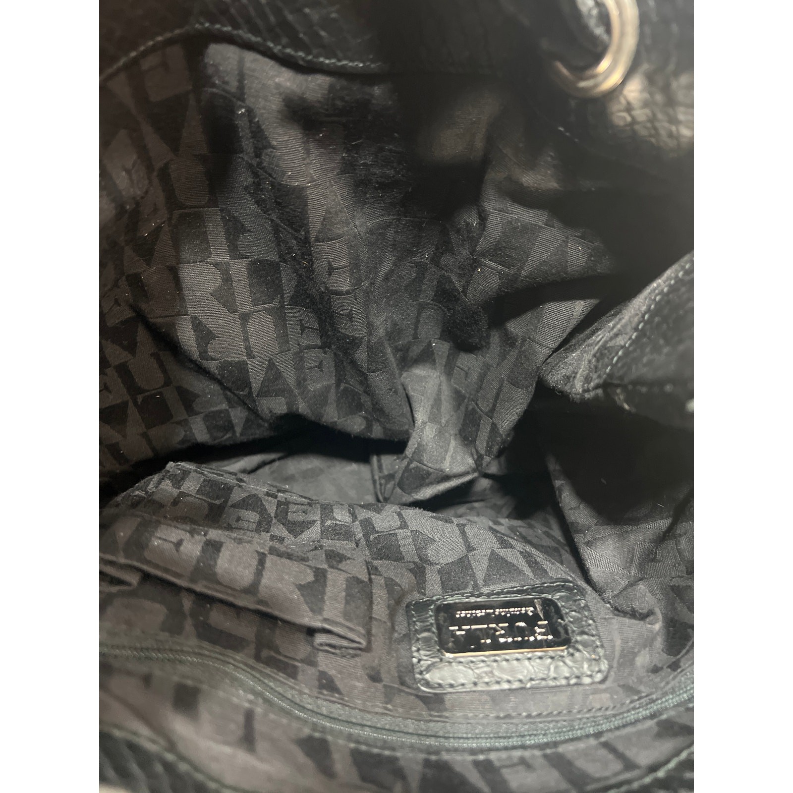 Furla Black Python Embossed Leather Side Bow Hobo… - image 11