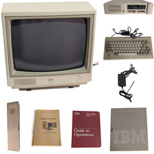 IBM PCjr Complete Set System Unit 4860 Monitor 4863 Keyboard DOS Manuals