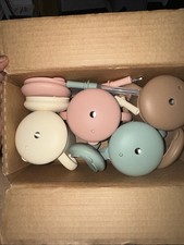 Baby Sippy Cups 7.4 Oz Spill Proof Toddler Straw Pink/Green/Beige/Brown