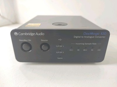 Cambridge Audio DacMagic 100 Hi-Resolution DAC in black. Boxed