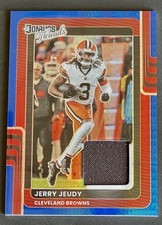 2025 Donruss Optic Jerry Jeudy Donruss Threads Patch Blue Hyper #DTBH-JJY Browns