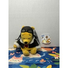 Disney Winnie the Pooh Pilot Aviator Bean Bag Plush Stuffed Animal Toy Doll