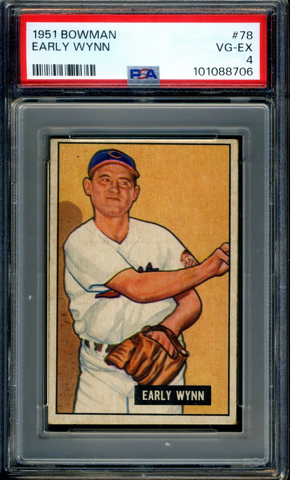 1951 Bowman #78 Early Wynn PSA 4 VG-EX *Cleveland Indians*