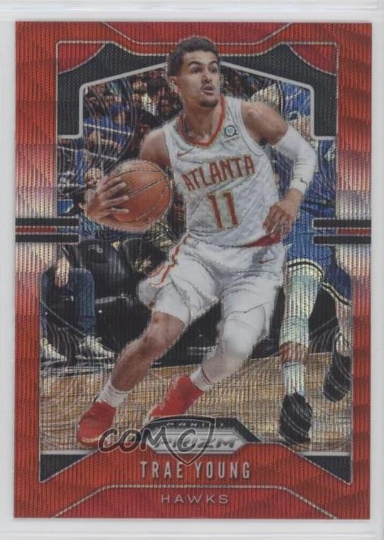 2019-20 Panini Prizm Ruby Wave Prizm Trae Young #31 12g7