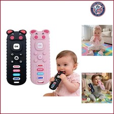 2Pcs Baby Teething Toys, BPA-Free Food Grade Silicone Baby Remote Control Tee...