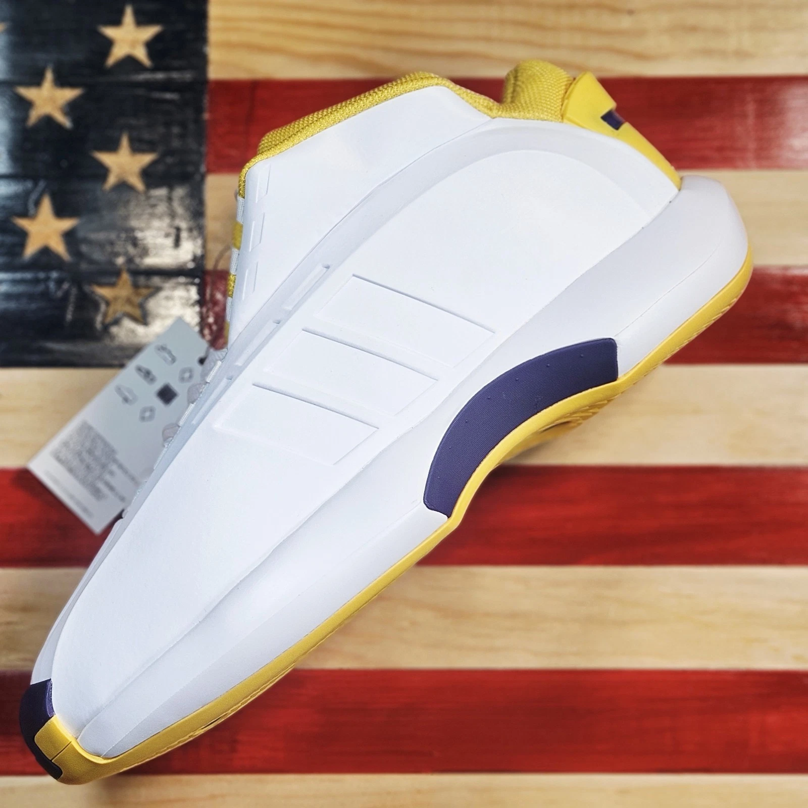 Adidas KOBE Crazy 1 Lakers HOME White/Gold/Purple Basketball Shoe [GY8947] Men's