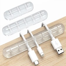 Cord Organizer, Clear Cable Organizer Cord Holder, Wire Organizer USB Cable M...
