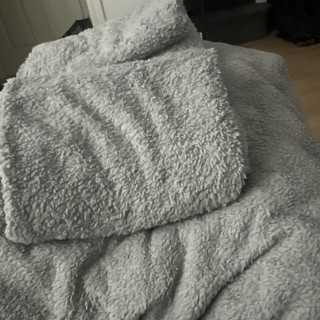 Grey King Size Fleece Quilt Cover Set