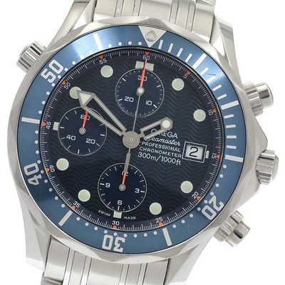 OMEGA Seamaster300 2599.80 Date Chronograph Navy Dial Automatic Men's_912770