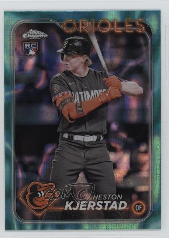 2024 Topps Chrome Aqua Lava Refractor /199 Heston Kjerstad #142 0fo5