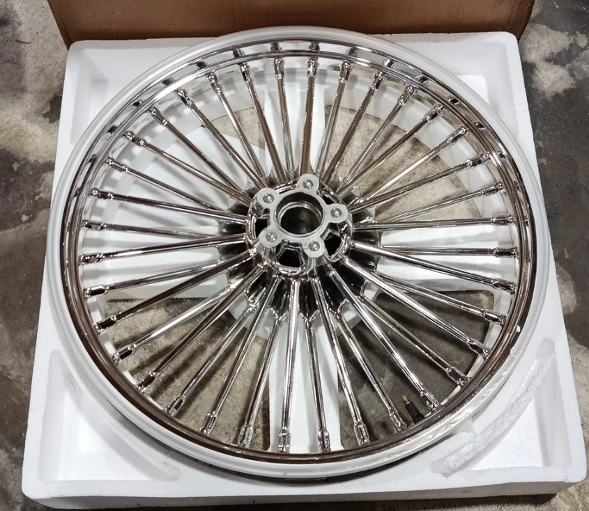 Silver Motorcycle Wheels and Rims 2.75in. Rim Width for sale