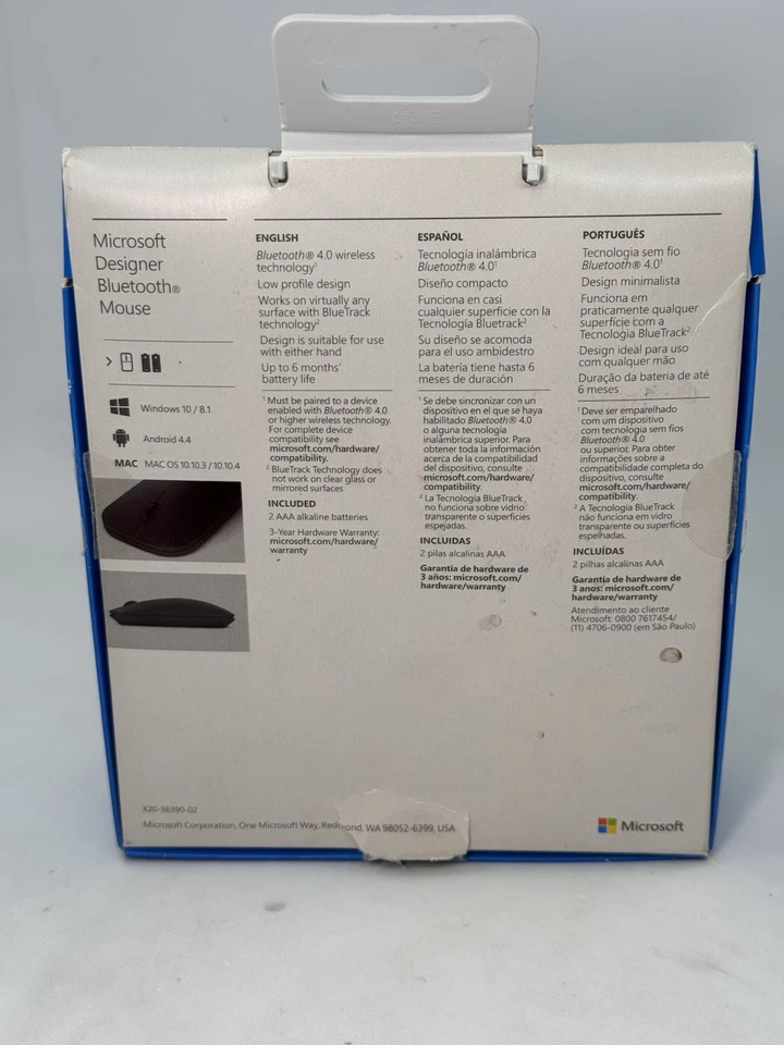 Microsoft Surface Mobile Mouse Wireless Bluetooth Open Box 1679 - Image 2 of 3