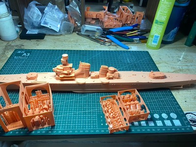 3D Printed 1/200 Japanese Navy Kako Heavy Cruiser Unpainted Model Kit NEW