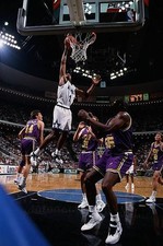 Anfernee Hardaway Orlando Magic goes to the basket over the Utah J- Old Photo