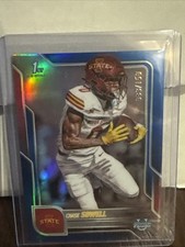 Chase Sowell 2025 Bowman Chrome U #123 - 1st True BLUE Refractor #/150 Iowa St.