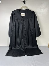 Jostens Unisex Graduation Gown Black 5'4" to 5'0", Excellent No Defects