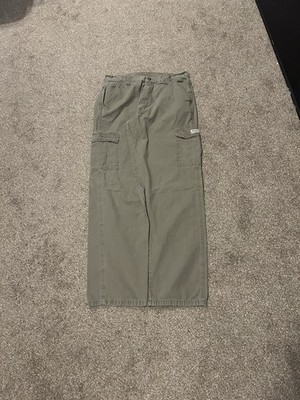 Wrangler Straight Fit Cargo Pants Mens 34x34 Olive Green