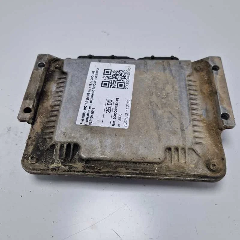 Fiat Stilo 192 1.9 jtd 85kw 116cv 2001-09 Centralina ecu motore 55191209 19247DA - Immagine 4 di 4
