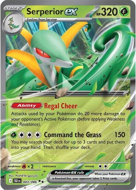 Serperior ex - 003/086 - Pokemon Black Bolt Double Rare NM