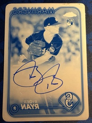 2024 Topps Chrome Update Ryder Ryan 1/1 Cyan Printing Plate Autograph- Mariners