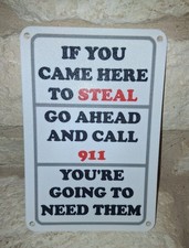 Security Sign Funny 6"x9" Plastic. See Pictures.