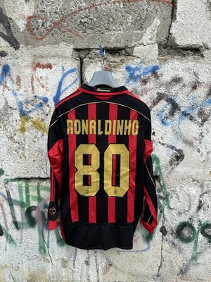 AC Milan 2006/07 Ronaldinho Long Sleeve Football Futbol Jersey