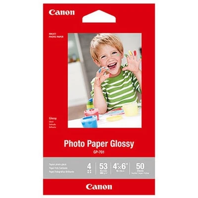 *NEW* Canon Photo Paper Glossy (GP-701) 4x6/50 sheets per pack *NEW* - Image 1 of 4
