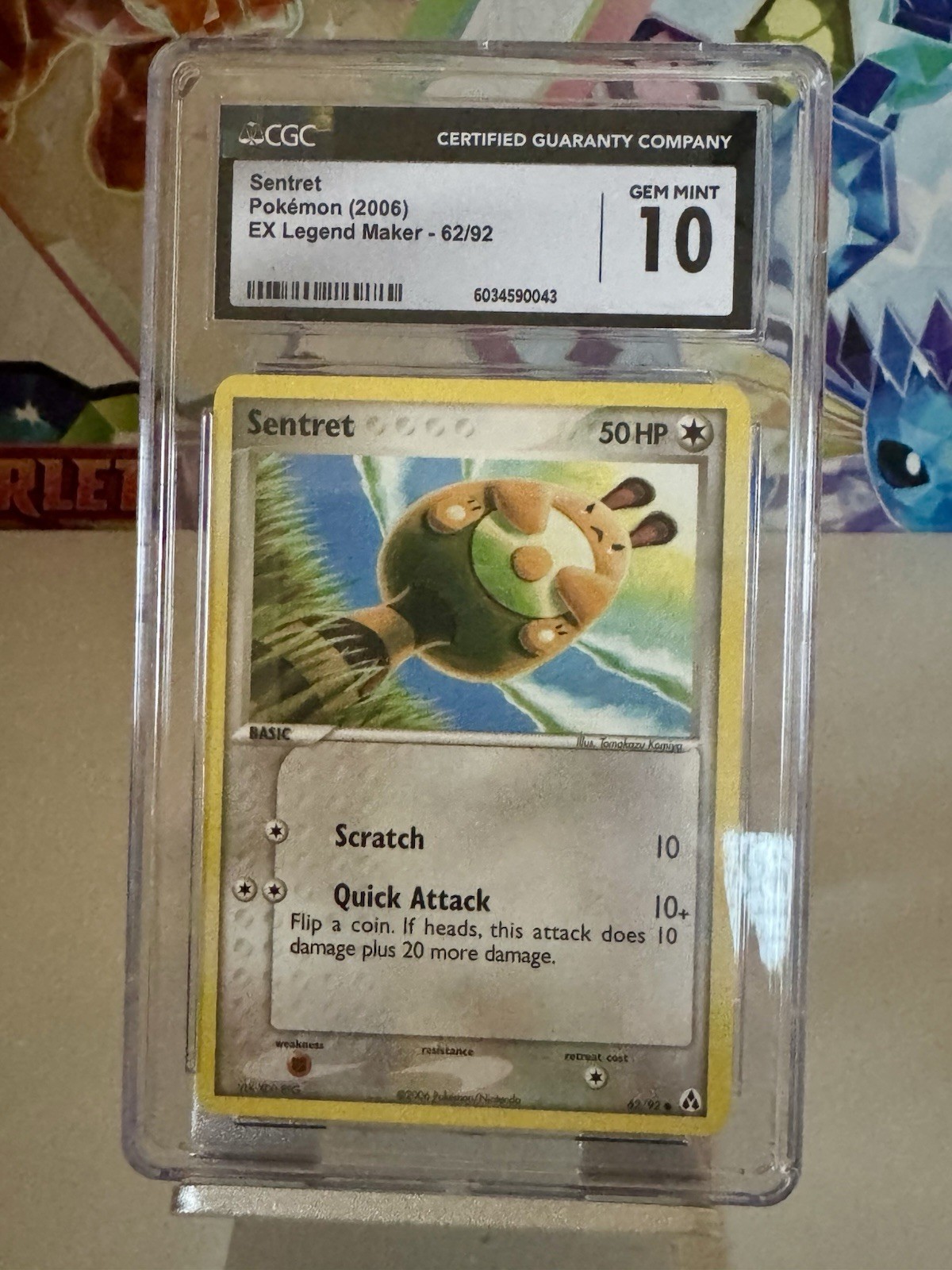 Sentret Pokémon 2006 Ex Legend Maker 62/92 Cgc 10
