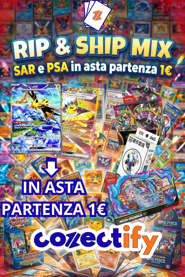 TUTTO ASTE 1€ 🔥 RIP&SHIP E CARTE SINGOLE IN ASTA!
