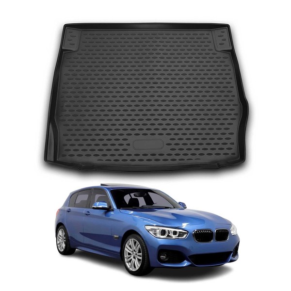 Kofferraummatte Kofferraumwanne FüR BMW 1Er F20 2011-2015 Gummi TPE Schwarz-image