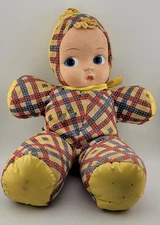 VTG Doll - Plastic face cloth body 50s