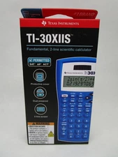 Texas Instruments 30XIIS Scientific Calculator Blue SAT & ACT Approved New