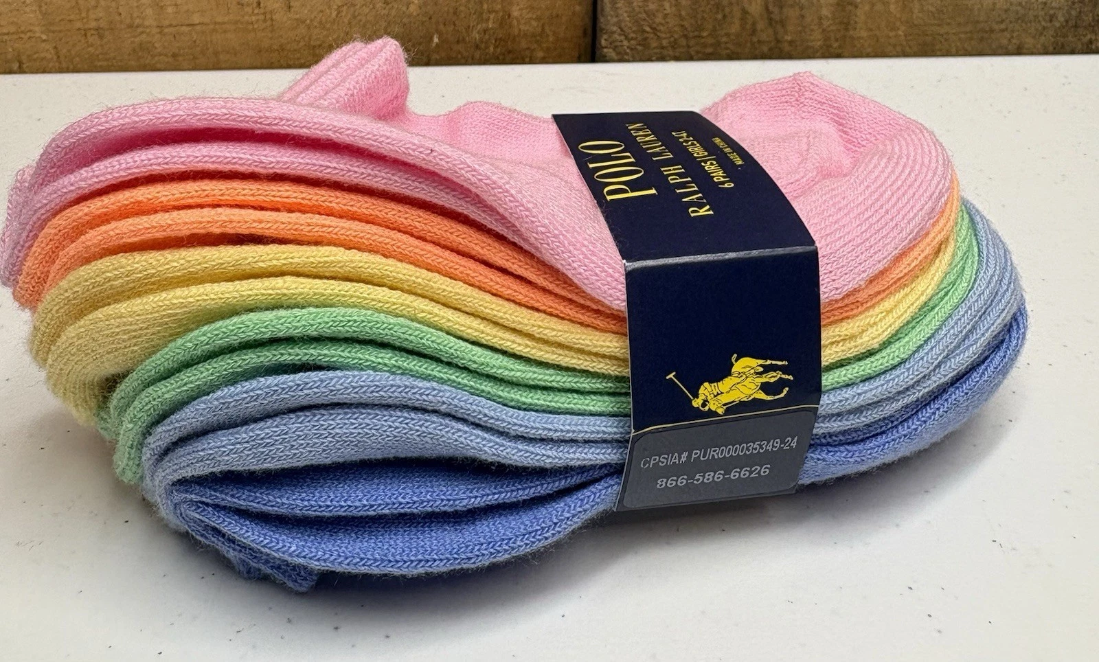 Polo Ralph Lauren Toddler Girls No Show Socks 6 Pairs Size 2-4T Multi Color
Opens in a new window or