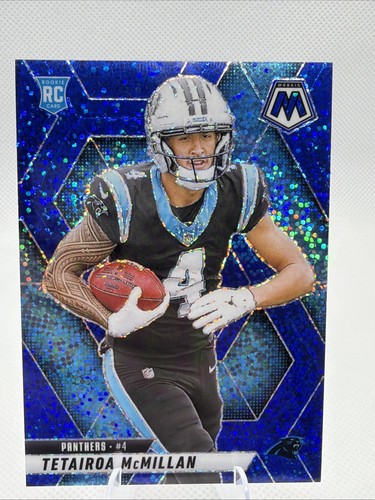 2025 Panini Mosaic - Rookies Tetairoa McMillan #309 Blue Sparkle Prizm /96 (RC)