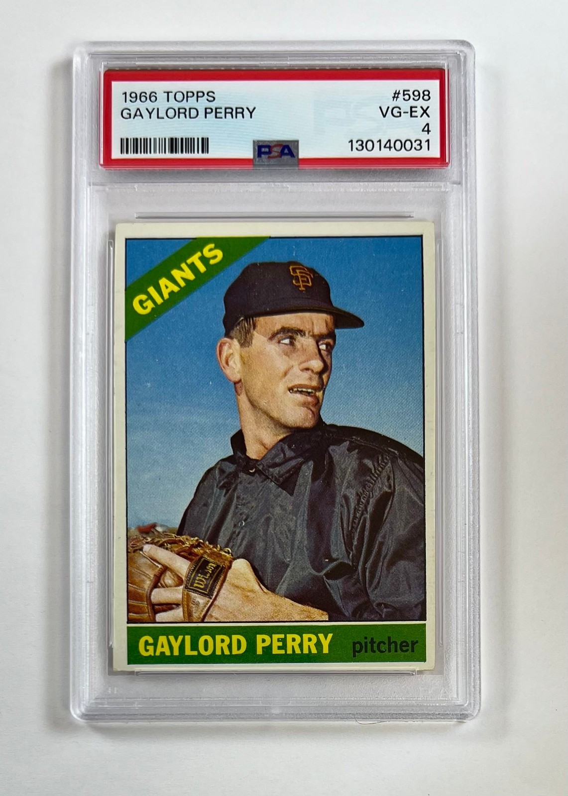 1966 Topps #598 Gaylord Perry PSA 4 VG-EX GC44-0031