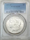 1921-D Morgan Silver Dollar PCGS AU55 Frosty Just Graded New Holder #H247A