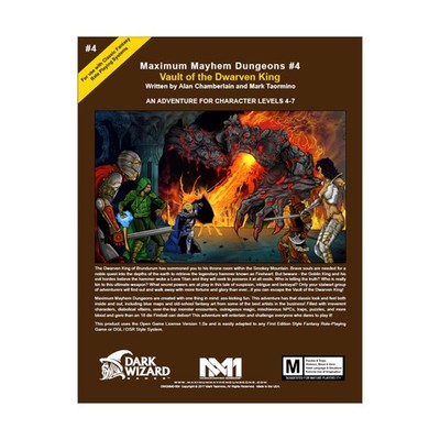 Dark Wizard Maximum Mayhem OSRIC #4 - Vault of the Dwarven King EX